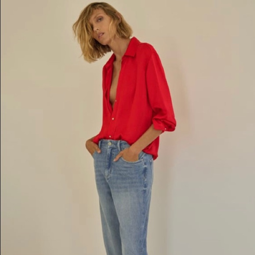 Zara satin effect basic shirt - BNWT
